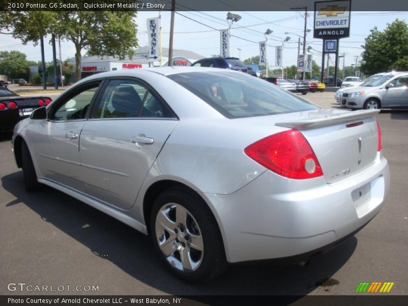 Quicksilver Metallic / Ebony 2010 Pontiac G6 Sedan