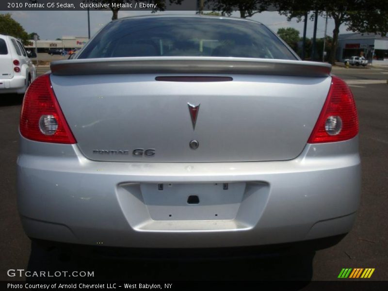 Quicksilver Metallic / Ebony 2010 Pontiac G6 Sedan