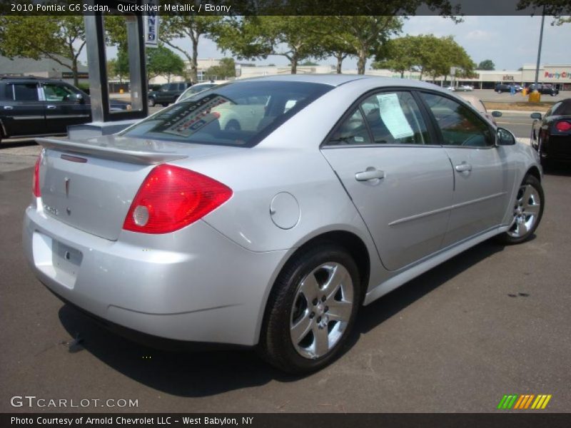Quicksilver Metallic / Ebony 2010 Pontiac G6 Sedan