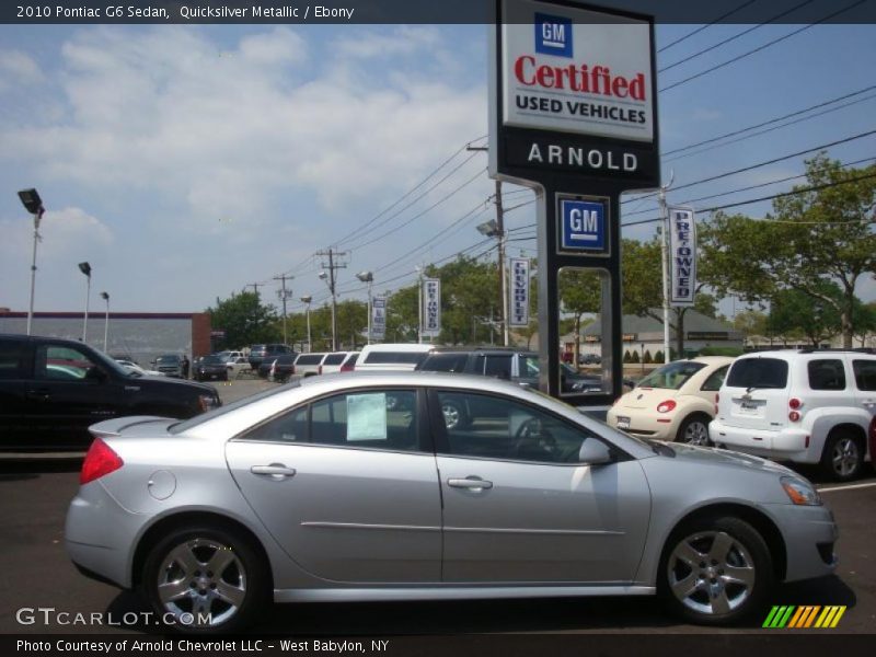 Quicksilver Metallic / Ebony 2010 Pontiac G6 Sedan