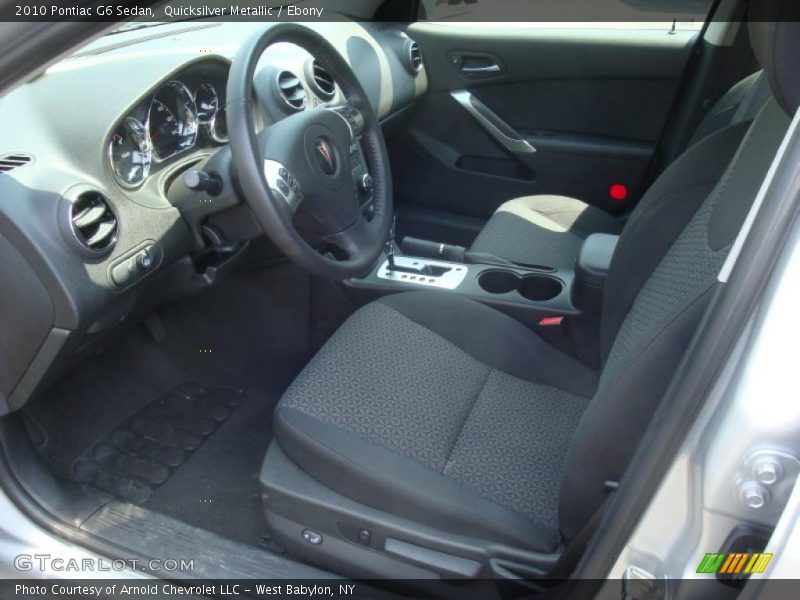 Quicksilver Metallic / Ebony 2010 Pontiac G6 Sedan