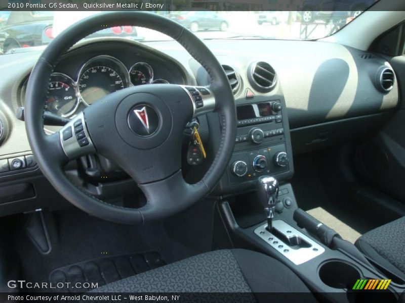 Quicksilver Metallic / Ebony 2010 Pontiac G6 Sedan