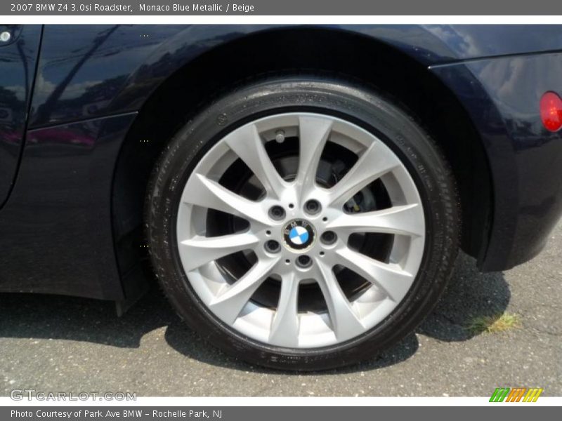 Monaco Blue Metallic / Beige 2007 BMW Z4 3.0si Roadster