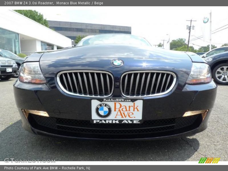 Monaco Blue Metallic / Beige 2007 BMW Z4 3.0si Roadster
