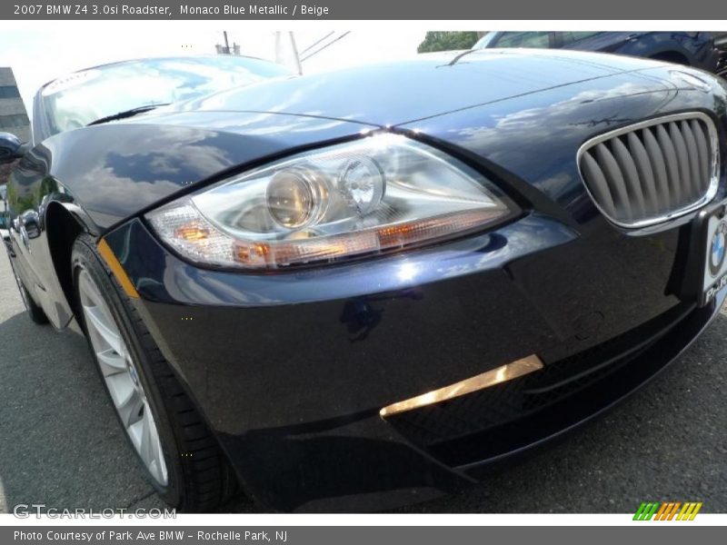 Monaco Blue Metallic / Beige 2007 BMW Z4 3.0si Roadster
