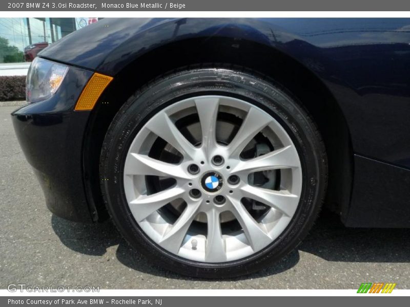 Monaco Blue Metallic / Beige 2007 BMW Z4 3.0si Roadster
