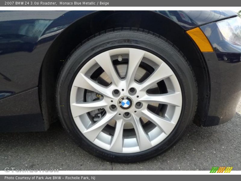 Monaco Blue Metallic / Beige 2007 BMW Z4 3.0si Roadster
