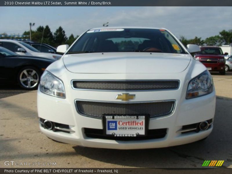 Summit White / Ebony/Brick 2010 Chevrolet Malibu LTZ Sedan