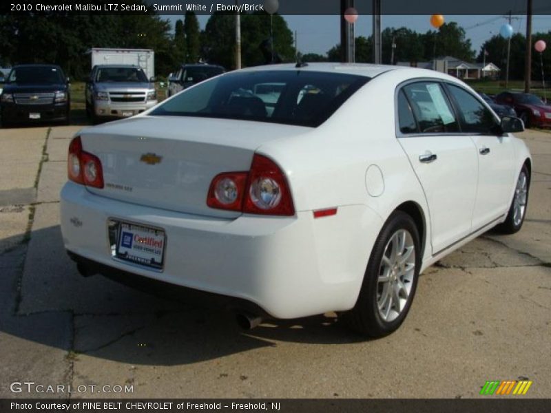 Summit White / Ebony/Brick 2010 Chevrolet Malibu LTZ Sedan
