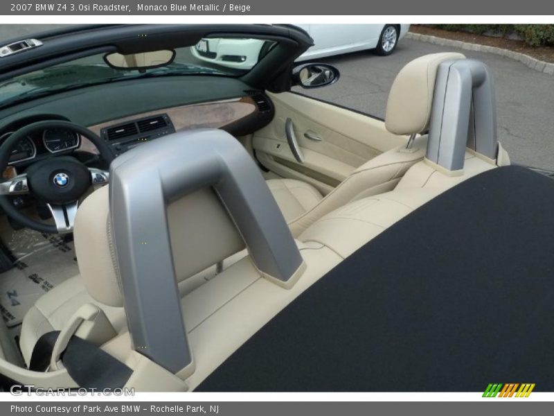 Monaco Blue Metallic / Beige 2007 BMW Z4 3.0si Roadster
