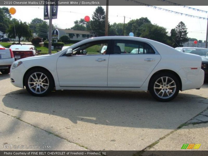 Summit White / Ebony/Brick 2010 Chevrolet Malibu LTZ Sedan