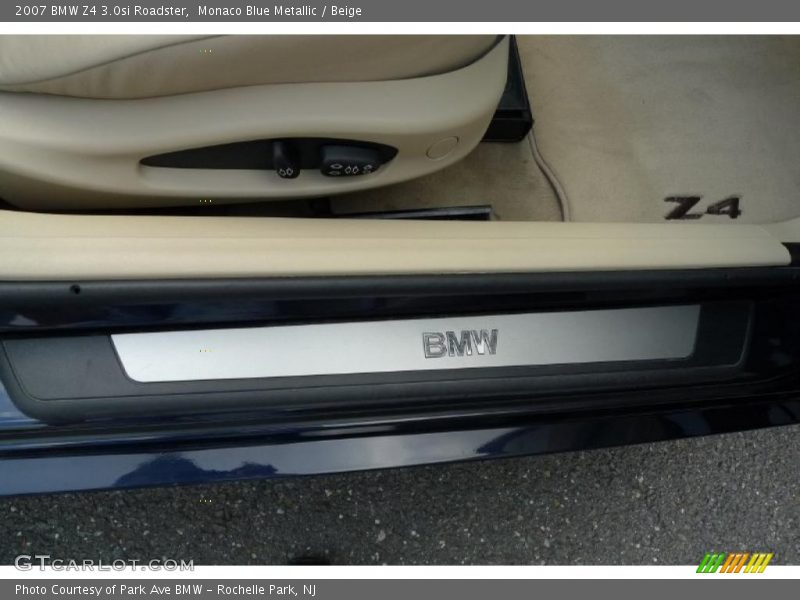 Monaco Blue Metallic / Beige 2007 BMW Z4 3.0si Roadster