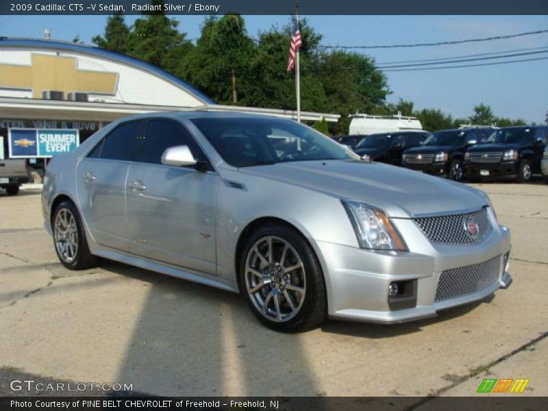 Radiant Silver / Ebony 2009 Cadillac CTS -V Sedan