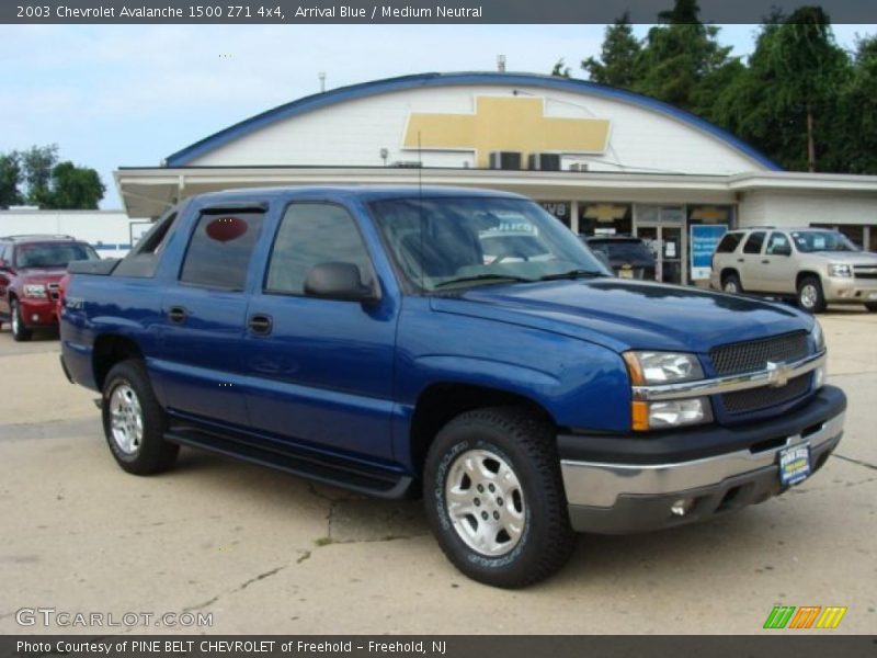 Arrival Blue / Medium Neutral 2003 Chevrolet Avalanche 1500 Z71 4x4