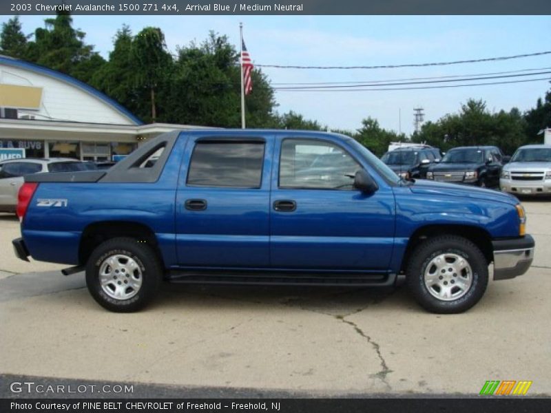 Arrival Blue / Medium Neutral 2003 Chevrolet Avalanche 1500 Z71 4x4