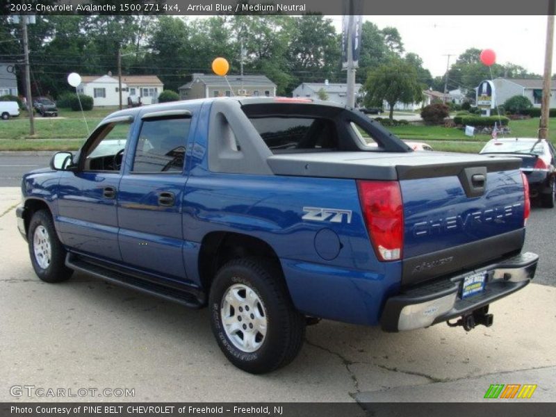 Arrival Blue / Medium Neutral 2003 Chevrolet Avalanche 1500 Z71 4x4