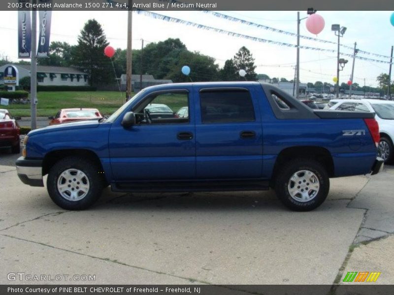 Arrival Blue / Medium Neutral 2003 Chevrolet Avalanche 1500 Z71 4x4