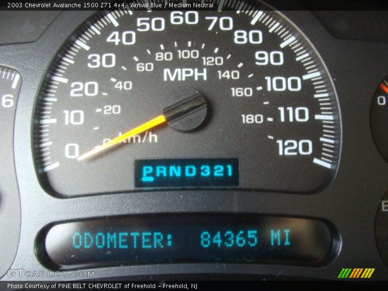 Arrival Blue / Medium Neutral 2003 Chevrolet Avalanche 1500 Z71 4x4