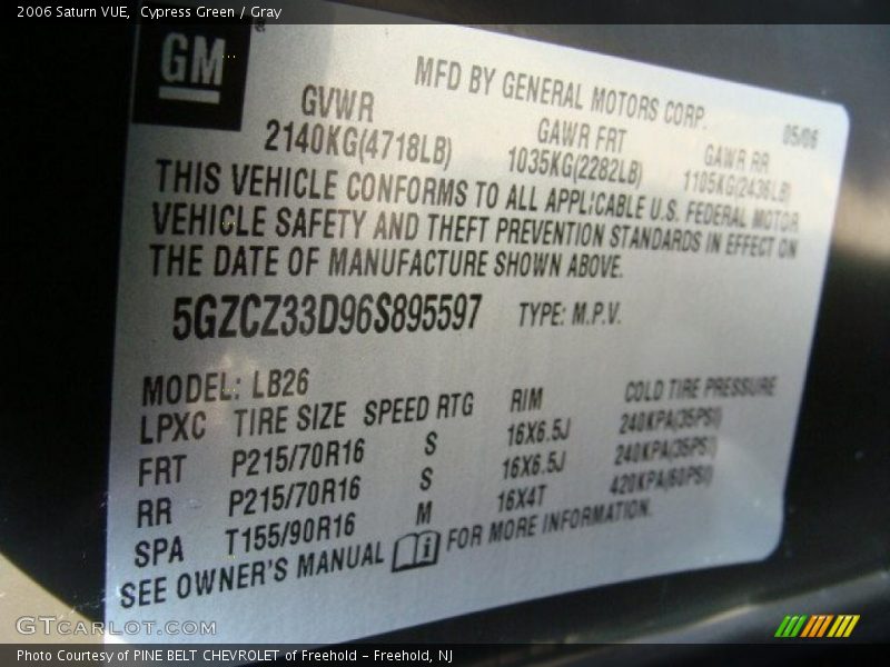 Cypress Green / Gray 2006 Saturn VUE
