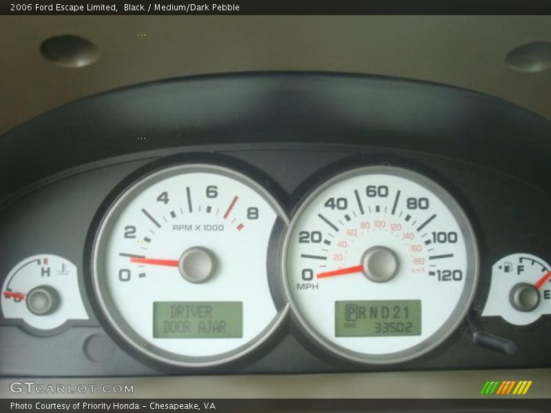 Black / Medium/Dark Pebble 2006 Ford Escape Limited