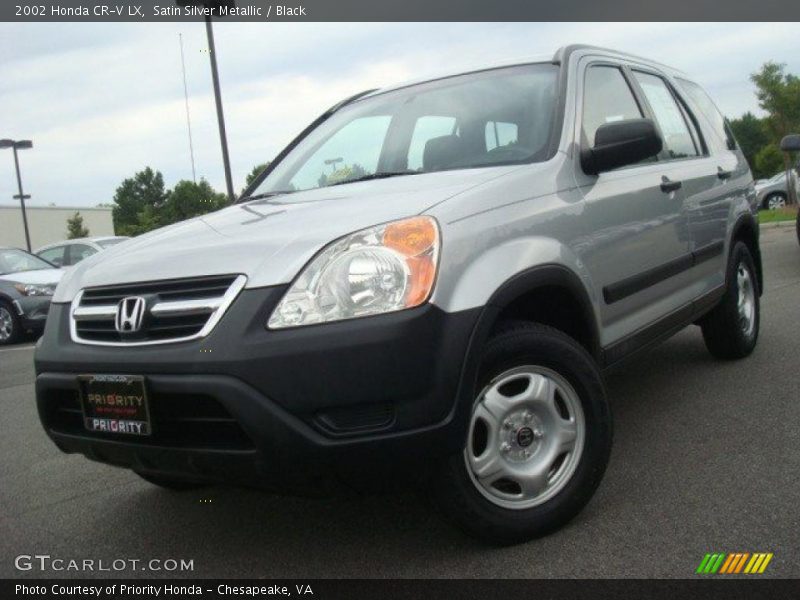 Satin Silver Metallic / Black 2002 Honda CR-V LX