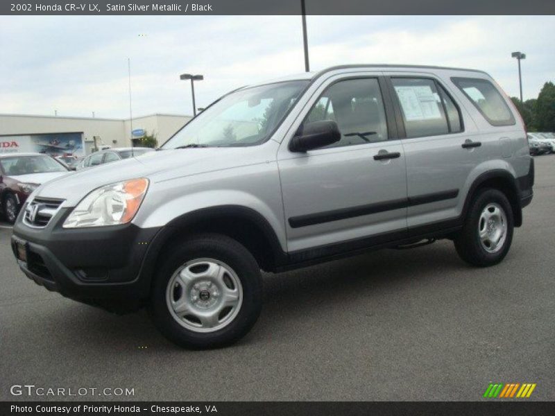 Satin Silver Metallic / Black 2002 Honda CR-V LX