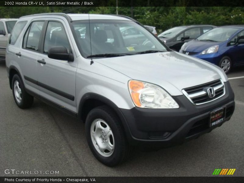 Satin Silver Metallic / Black 2002 Honda CR-V LX