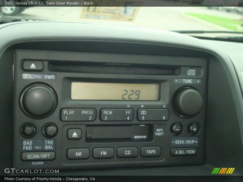Satin Silver Metallic / Black 2002 Honda CR-V LX