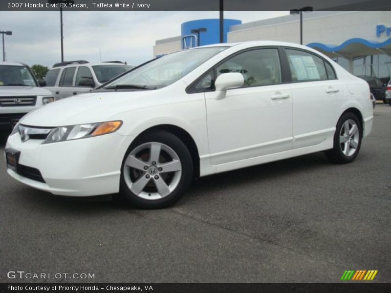 Taffeta White / Ivory 2007 Honda Civic EX Sedan