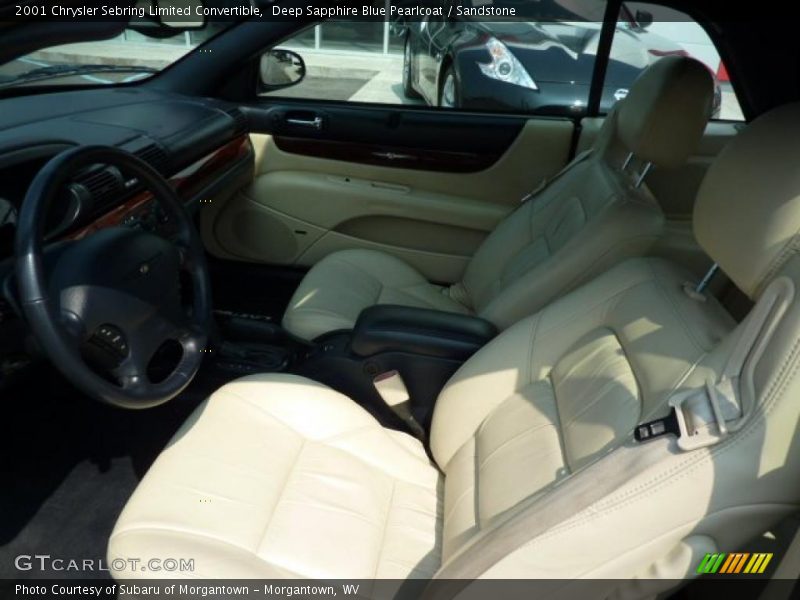 Deep Sapphire Blue Pearlcoat / Sandstone 2001 Chrysler Sebring Limited Convertible