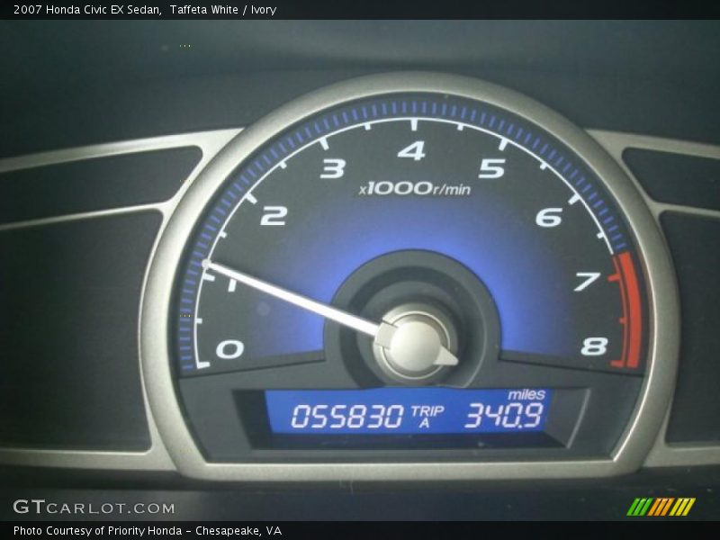 Taffeta White / Ivory 2007 Honda Civic EX Sedan
