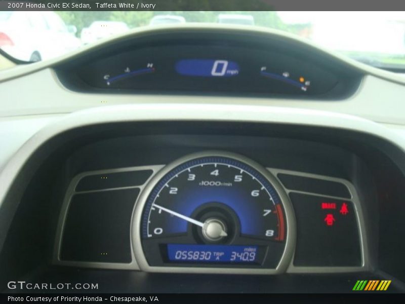 Taffeta White / Ivory 2007 Honda Civic EX Sedan