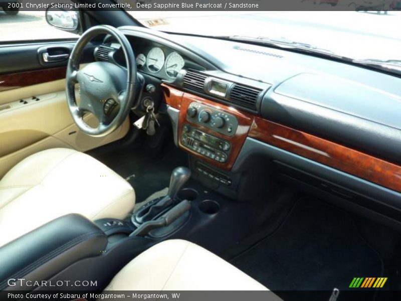 Deep Sapphire Blue Pearlcoat / Sandstone 2001 Chrysler Sebring Limited Convertible