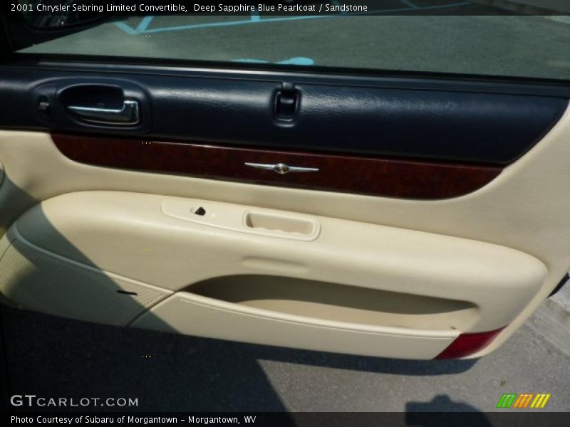 Deep Sapphire Blue Pearlcoat / Sandstone 2001 Chrysler Sebring Limited Convertible