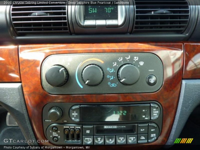 Deep Sapphire Blue Pearlcoat / Sandstone 2001 Chrysler Sebring Limited Convertible
