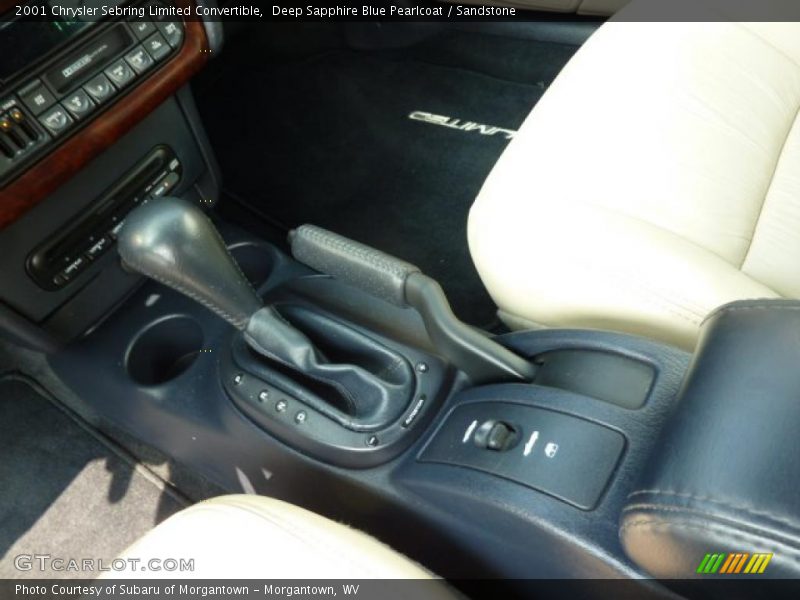 Deep Sapphire Blue Pearlcoat / Sandstone 2001 Chrysler Sebring Limited Convertible