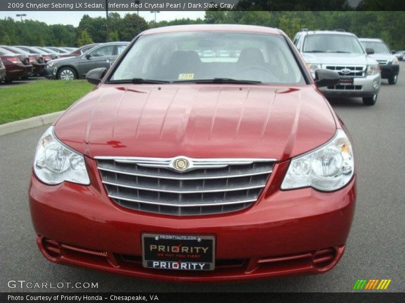 Inferno Red Crystal Pearl / Dark Slate Gray 2009 Chrysler Sebring LX Sedan