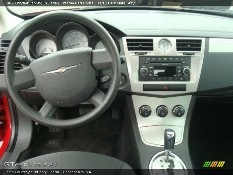 Inferno Red Crystal Pearl / Dark Slate Gray 2009 Chrysler Sebring LX Sedan