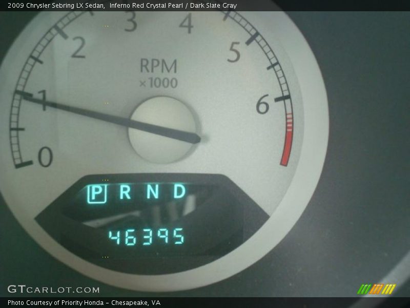 Inferno Red Crystal Pearl / Dark Slate Gray 2009 Chrysler Sebring LX Sedan