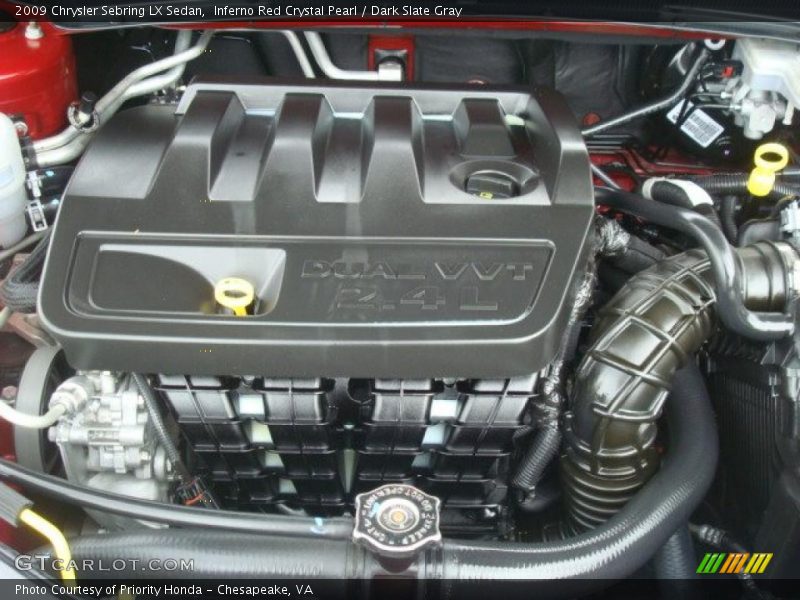 Inferno Red Crystal Pearl / Dark Slate Gray 2009 Chrysler Sebring LX Sedan