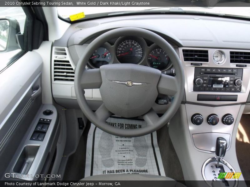 White Gold / Dark Khaki/Light Graystone 2010 Chrysler Sebring Touring Sedan