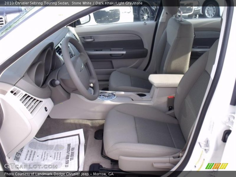 Stone White / Dark Khaki/Light Graystone 2010 Chrysler Sebring Touring Sedan