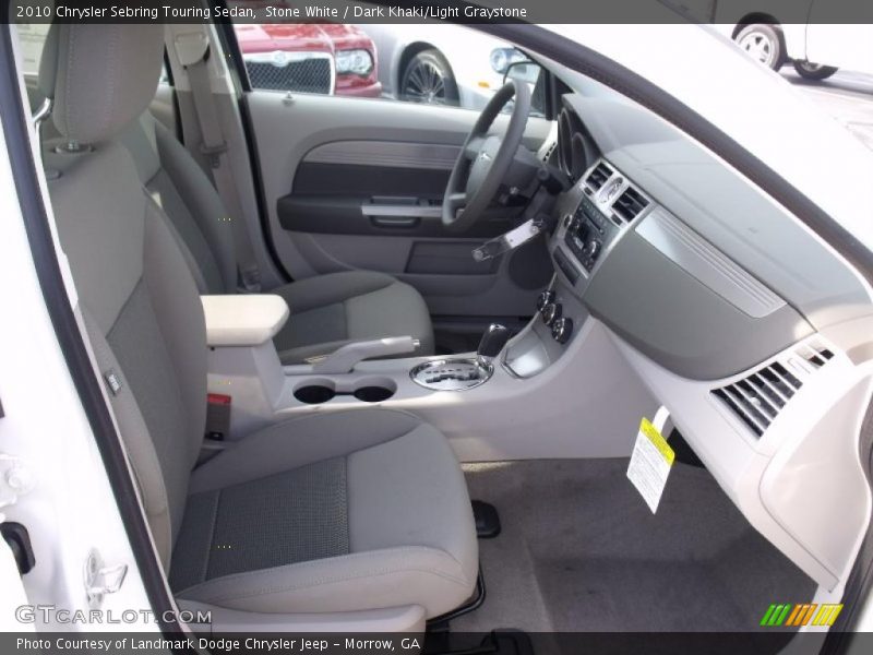 Stone White / Dark Khaki/Light Graystone 2010 Chrysler Sebring Touring Sedan