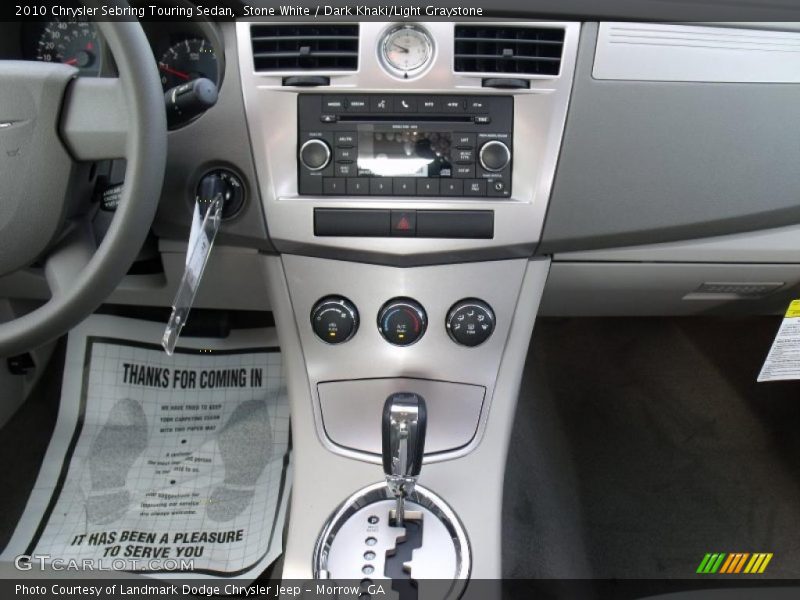 Stone White / Dark Khaki/Light Graystone 2010 Chrysler Sebring Touring Sedan
