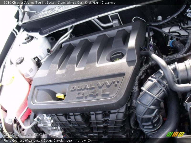 Stone White / Dark Khaki/Light Graystone 2010 Chrysler Sebring Touring Sedan