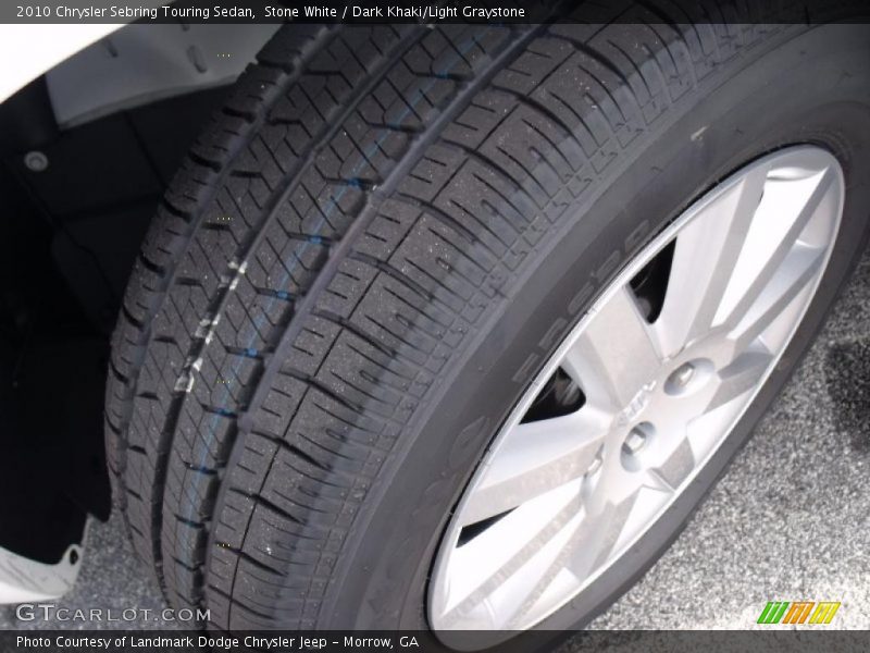 Stone White / Dark Khaki/Light Graystone 2010 Chrysler Sebring Touring Sedan