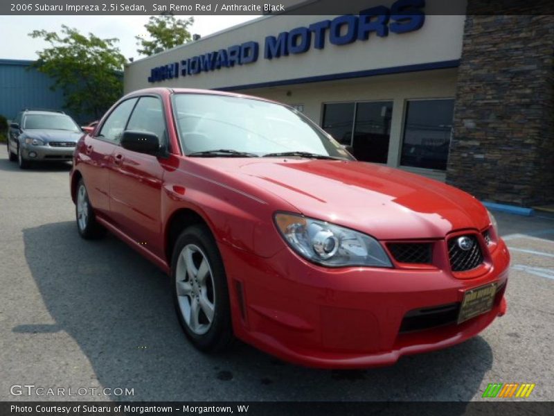 San Remo Red / Anthracite Black 2006 Subaru Impreza 2.5i Sedan