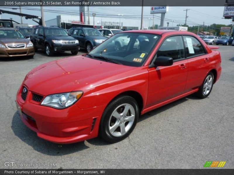 San Remo Red / Anthracite Black 2006 Subaru Impreza 2.5i Sedan