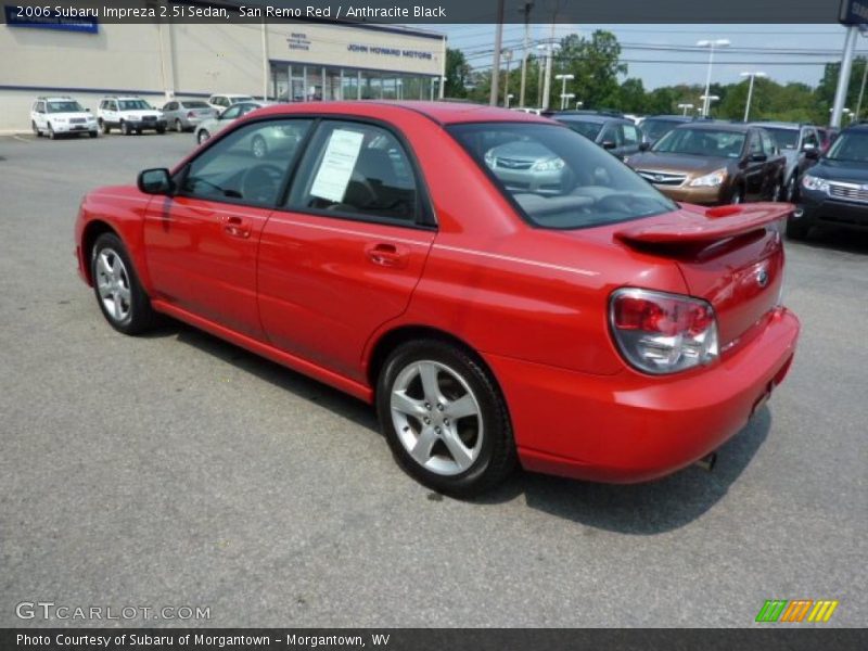 San Remo Red / Anthracite Black 2006 Subaru Impreza 2.5i Sedan