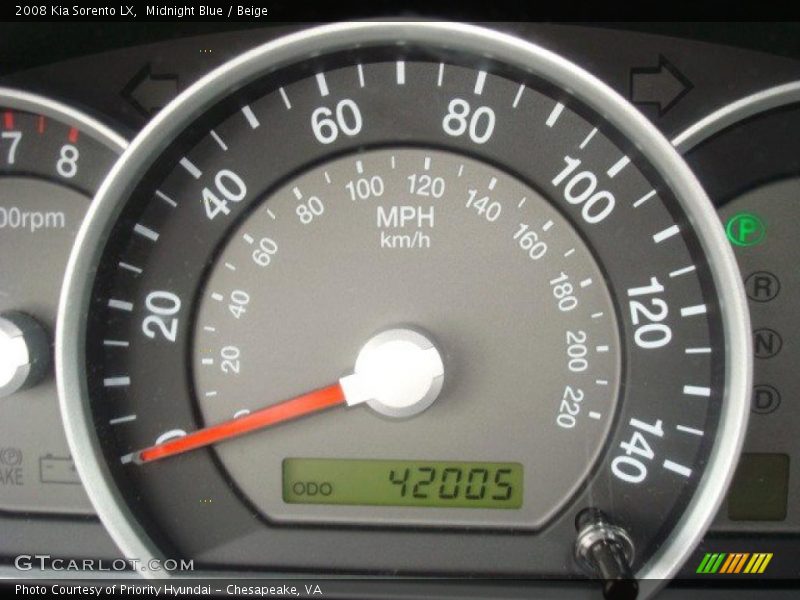 Midnight Blue / Beige 2008 Kia Sorento LX